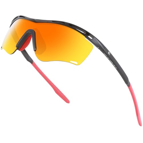 Image of BIRCEN Mens Polarized Sunglasses for Sports: TR90 Lightweight Sun Glasses Wrap Around Shades for Fishing Driving Cycling