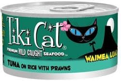 Tiki Cat Waimea Luau Tuna On Rice with Prawns Canned Cat Food 12-2.8-oz cans