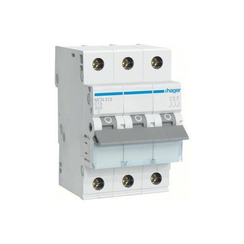 Hager MCN313 Type C disjoncteur 3P triphasé haute performance 3M
