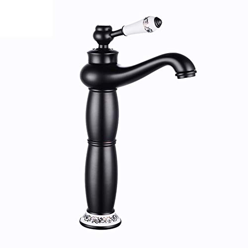 Robinet de lavabo de salle de bain mitigeur eau chaude et froide en cuivre