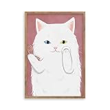 阪画屋 アートパネル アートボード ポスター 玄関 壁画 壁掛け 壁飾り 部屋飾り 飾り絵 絵 絵画 油絵 ソファの背景画 インテリア 現代 モダン フレーム 額付き 木枠付きの完成品 木目調 キャンバス 猫 ネコ ペット アニマル 動物 プレゼント ギフト 40×60