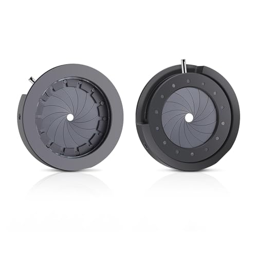Microscope Adjustable Iris with M4 Threaded Port Aperture Diaphragm Aperture Adjustable Lens Optical Diaphragm for Microscope(SK25+M4)