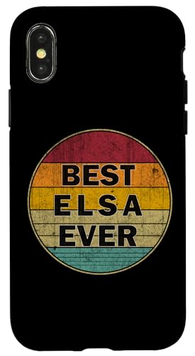 �p�[�\�i���C�Y���ꂽ���O Elsa I love Elsa ���g���r���e�[�W�X�^�C�� �X�}�z�P�[�X iPhone X/XS �p
