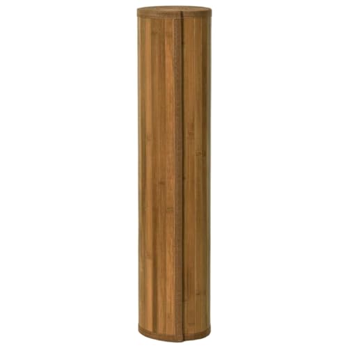 Tapis rectangulaire en bambou marron haut de gamme pour chambre