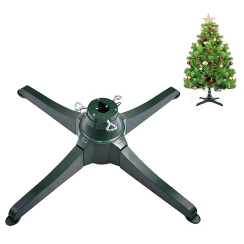 360 Grados Giratorio Ajustable Soporte De Árbol De Navidad Base Giratoria Eléctrica Para Árboles De Navidad De Hasta 3/9,8 Pies Se Adapta A Tubos De Hierro De 3,2 Cm De Diá etro