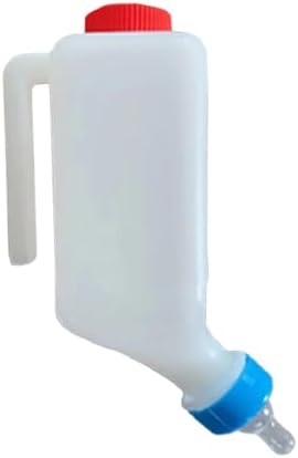 Lamb Feeding Bottle - 500/800ml Hanging Plastic Milk Feeder Bottle for Feeding Dogs, Cow, Sheep and Goat Lambing (2PC#1_800ml) — view 8