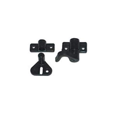 MASIDEF-MOBILA-Kit accessori per serratura a spagnoletta in plastica nera con viti