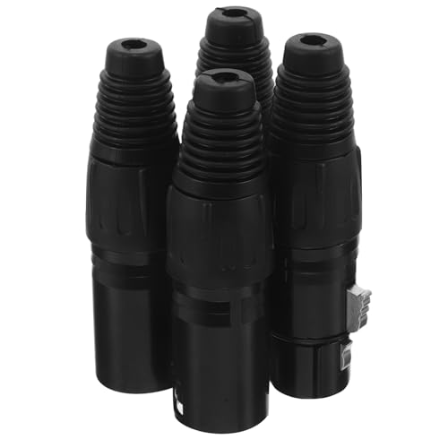 POPETPOP 4pièces Adaptateurs XLR Broches pour Câbles Audio Connecteurs Mâle et Femelle Embouts de Câble Microphone pour Conversion de Ligne Stéréo
