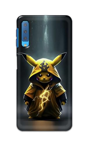 Image of PRINTFIDAA Printed Hard Back Cover Case for Samsung Galaxy A7 2018 Back Cover (Cartoon Cat) -112
