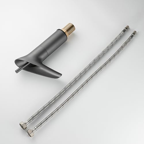 Robinet cascade gris Feng Shui en laiton pour éliminer les éclaboussures d'évier