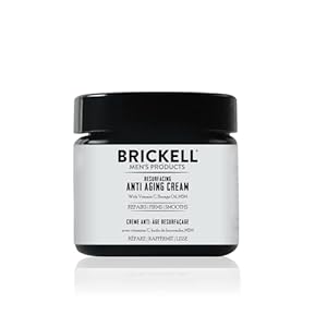 Brickell Men’s Products Resurfacing Anti-Aging Face Cream For Men, Natural and Organic Face Moisturizer, Vitamin C Cream For Wrinkles, 2 Ounce, Scented