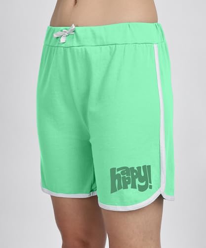 Image of SHODOX 100% Cotton Women Casual Shorts - Printed Short for Gym, Yoga, Cycling, Dance, Summer - Regular Fit (Pack of 2)