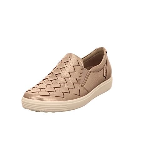 ECCO Women’s Soft 7 Woven Fashion Sneaker, Warm Grey Woven, 37 EU/6-6.5 M US
