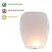 5 Pack Chinese Lanterns to Release in Sky with Fire Resistant Paper, Floating Wishing Biodegradable Lanterns for Memorial, Weddings, Birthday and New Year (White, 5PACK)