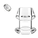 Secret Era Transparent Anal Plug with Hollow Expander & Removable Stopper – See-Through Anal Tunnel Speculum for Enema Cleaning, Inserting Toys (Bullet/Finger/Rod), Waterproof – Unisex for Men, Women