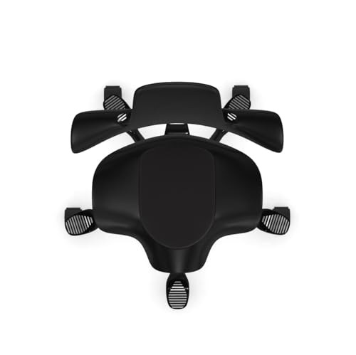 Image of HAG Capisco Puls Adjustable Sit to Stand Desk Chair - Black Frame - Black Partial Cushion