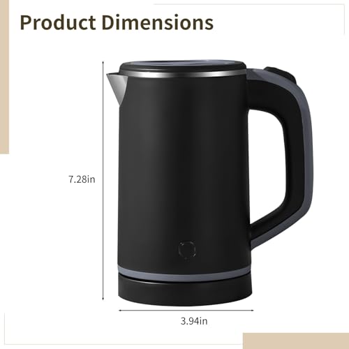 Tetera eléctrica de viaje 800 ml acero inoxidable miniatura 2