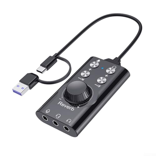 Aprilsunnyzone USB Sound Card with 7 1 Surround Sound for Audio Setup on Desktop and Laptop