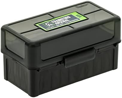 Frankford Arsenal Hinge-Top Ammo Box #512 with True Mechanical Hinge for Ammunition Storage and Organization, Holds 50 Rounds