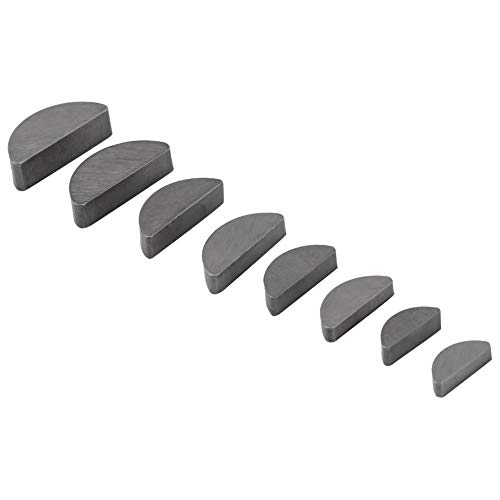 80pcs Metal Woodruff Key, Half Moon Keyway Woodruff Key Assortment
