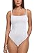 REORIA Women's Square Neck Spaghetti Strap Bodysuit Sleeveless Corset Open Back Tops Summer Outfits 2026 White XX-Large