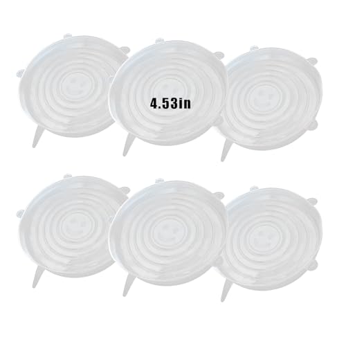 Silicone Stretch Lids, 6 Pcs, 4.53in