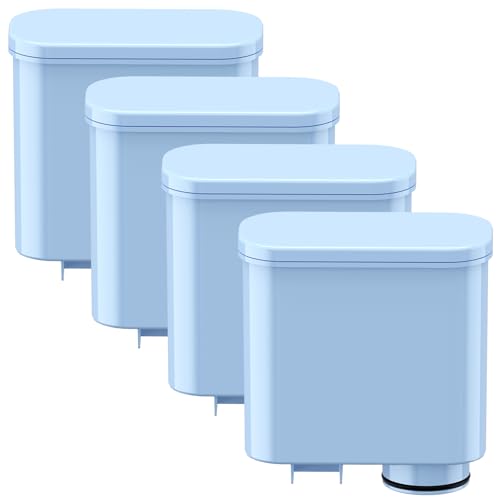 KGC 4Pack Coffee Water Filter Compatible with Philips AquaClean CA6903/10/00/01/22/47 - Anti Lime Scale & Activated Carbon Cartridge for Series 1200/2200/3200/5400 Super Automatic Espresso Machines