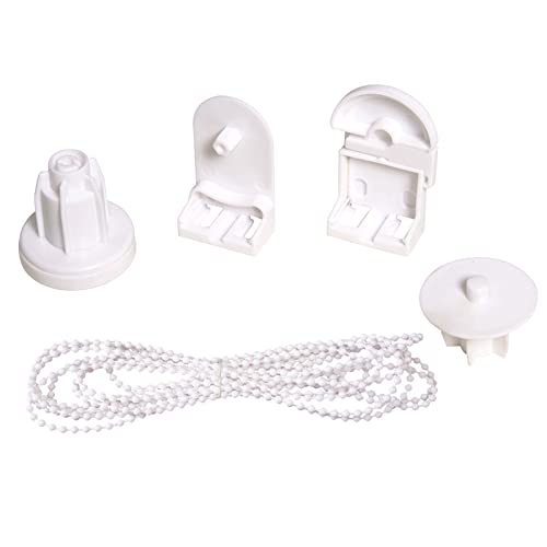Kit Réparation Store Fenêtre, raccords pour Stores enrouleurs 25 mm avec chaîne perlée pour tringles à Rideaux, Supports de Stores enrouleurs occultants Cover