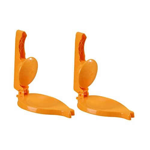 HAKIDZEL 2pcs Skin Press Empanada Maker Press Dumpling Wrapper Maker Dumpling Press Dough Presser Dumplings Smasher Mold Dough Docker Roller Small Dumpling Skin Wrapper Plastic Pp Orange
