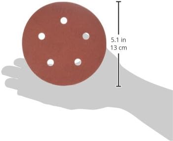 PORTER-CABLE 735501825 5-Inch Hook and Loop Ao 5 Hole 180G Disc (25-Pack)