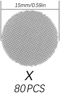 CCLKHY 80 Pcs Stainless Steel Smoking Screens Pipe, Screen Filters 15 mm, Pipe Filters Smoking Screens, Mesh Screens Gauzes Filter