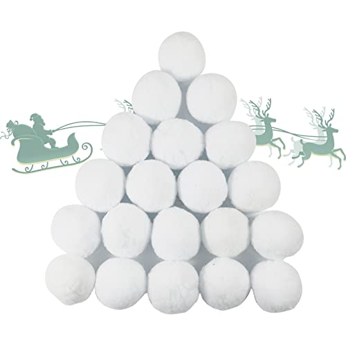 Chaomic 20 Packs Snowballs For Kids Indoor,Fake Snowballs Artificial Snowballs Winter Xmas Decoration Indoor Plush Snowballs For Kids #TOP10