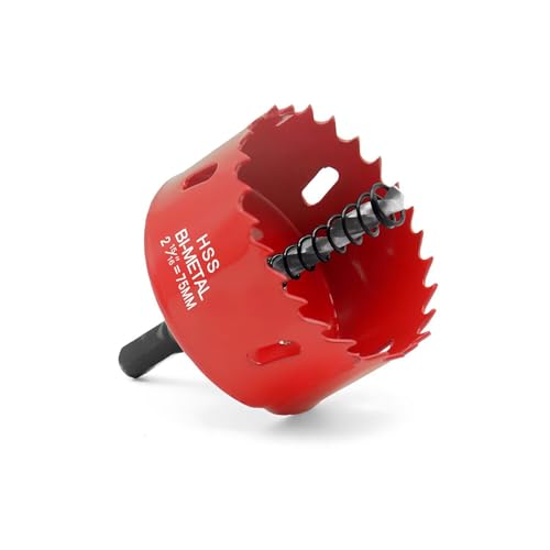 Sierras de Corona 75mm,M42 HSS Bi-Metal Corona Taladro,Corona Metal para Pladur Madera Plástico