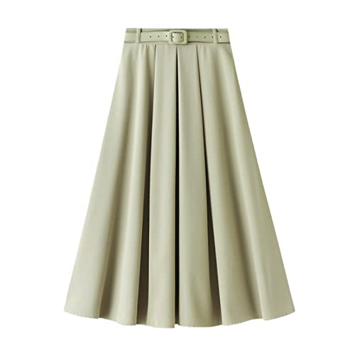 Jupe mi-longue à porter au bureau ou en soirée d'été avec sa ceinture rétro