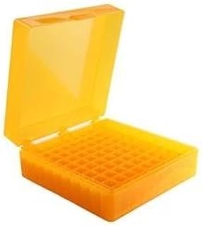 Heathrow Scientific 120204, 100-Well Orange Hinged Storage Box (5 Packs of 5 pcs)
