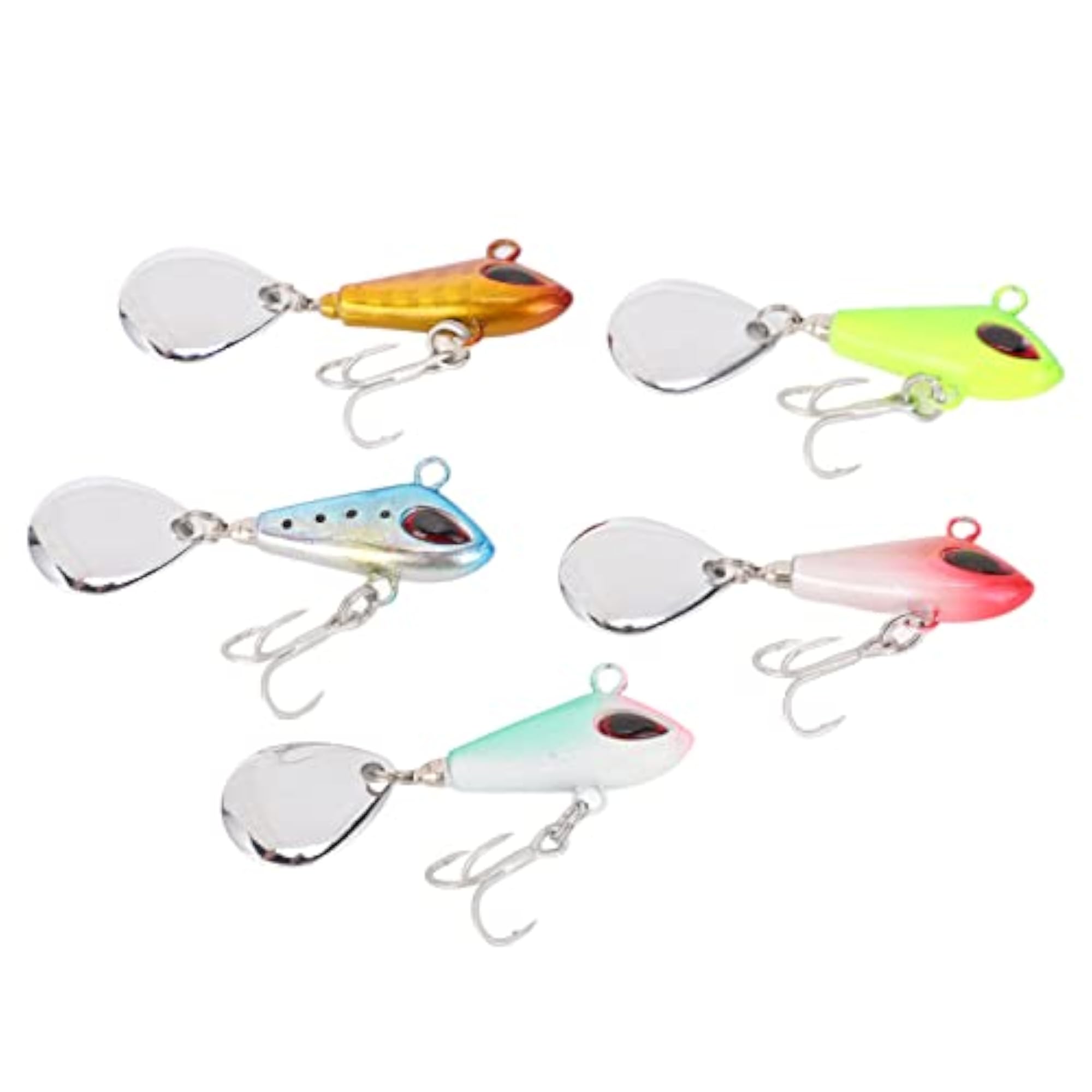 Fishing Lure Metal Bait with 3D Eyes, Anti-Corrosion