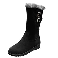 Waterproof Women's Winter Snow Boots - Ankle, Low Heel, Chunky Heel, Non-Slip, Round Toe, Trekking Boots
