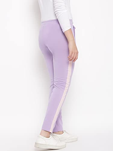Image of Li'l Tomatoes Girls Cotton Trackpant | Side Stripe Design | Soft & Comfortable Casual Wear | Drawstring Waist | 7-16 Years