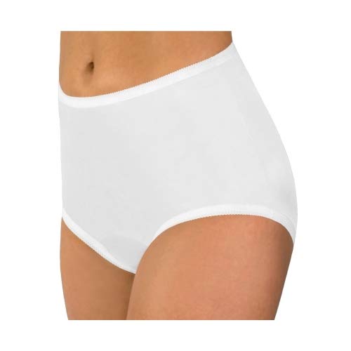 Carole Brand - Classic Nylon Panties For Women Full Cut High Rise Briefs - Pack of 3 New
