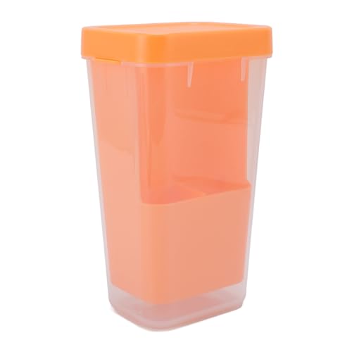 Contenedor DE Almacenamiento Transparente DE Cilantro y Espárragos - Preservación Frescura para Refrigerador - PLÁSTICO REUSABLE COCINA (ORANGE)