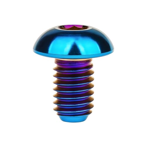 Image of Titanium Bolt M3 8 10 12 15mm Allen Key Head Screws for Bicycle Pack of 4 (Burnt Blue, M3x8mm)
