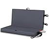 Verwarmd zitkussen stadion | Houdt je warm tijdens buitenactiviteiten & kamperen | Opvouwbaar en draagbaar | Water- en vuilafstotend | Met USB-aansluiting | Rood/Zwart | 35 x 35 x 3,5 cm