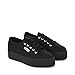 Superga womens 2790 Acotw Platform Fashion Sneaker, Full Black, 7.5 US