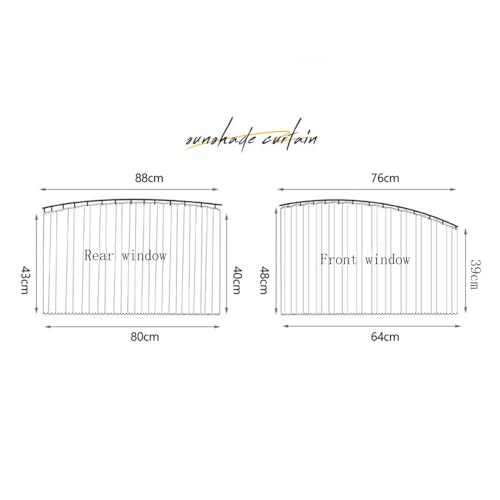 Rideaux voiture pour Honda Element 2003-2011 | Pare-soleil rétractable 4 pièces - 3