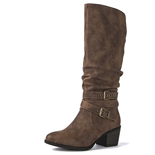 GLOBALWIN Women's Knee High Cowgirl Boots Fashion Dressy Cowboy Boots For Women2