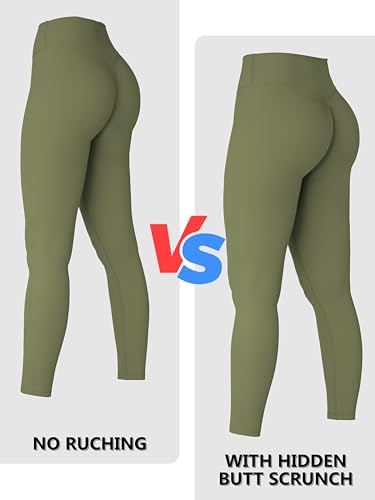 Image of Sunzel Sunzfly Invisible Butt Scrunch Workout Leggings for Women, Butt Lifting High Waisted Gym Yoga Pants with Tummy Control