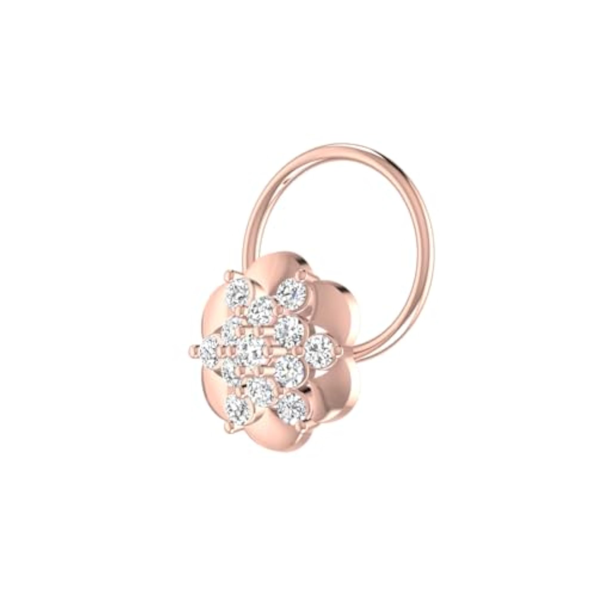 Women's 9K BIS Hallmarked Rose Gold Stud Nosering