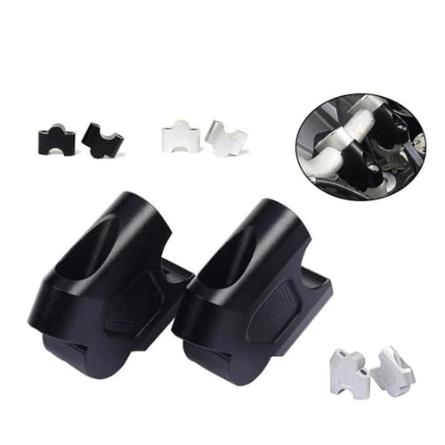 Abrazadera elevadora de manillar para QJMOTOR SRT800S adaptador gris plata de aluminio 4