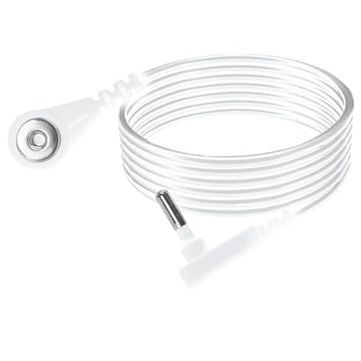 Grounding Cord for Grounding Products Universal Grounding Wire 15ft White Replacement Long Grounding Cable for Mat (Cord)