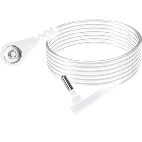Image of Grounding Cord for Grounding Products Universal Grounding Wire 15ft White Replacement Long Grounding Cable for Mat (Cord)